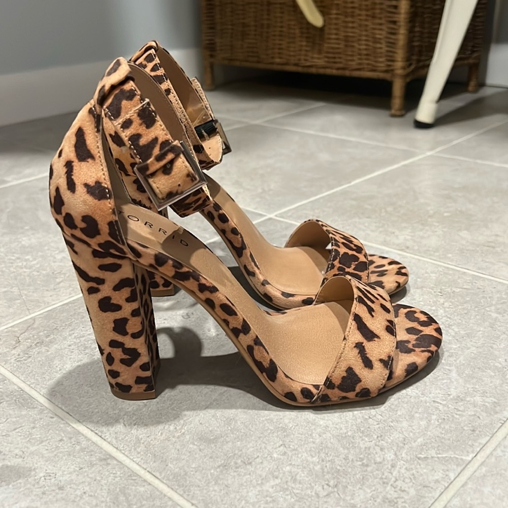 Torrid block heel leopard sexy heels WIDE